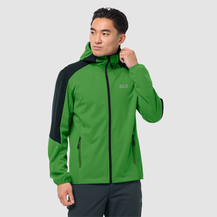 Jack Wolfskin Mens Go Hike Windproof Jacket Green 217304LET